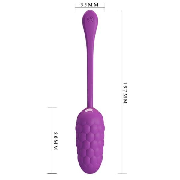 PRETTY LOVE - VIBRATING EGG WITH PURPLE RECHARGEABLE MARINE TEXTURE 6